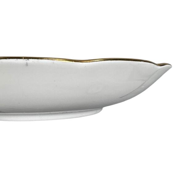 Vintage Queen Anne Lily of The Valley Cup and Saucer White Heavy Gold Gilt China - Picture 8 of 11